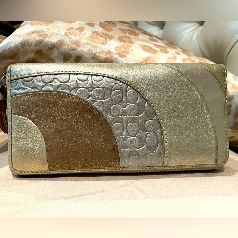 Metallic Coach Clutch/Wallet